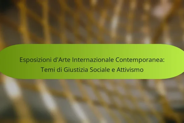 Esposizioni d’Arte Internazionale Contemporanea: Temi di Giustizia Sociale e Attivismo