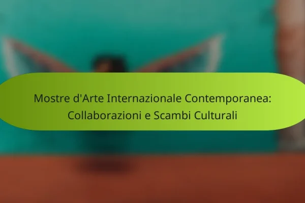 Mostre d’Arte Internazionale Contemporanea: Collaborazioni e Scambi Culturali